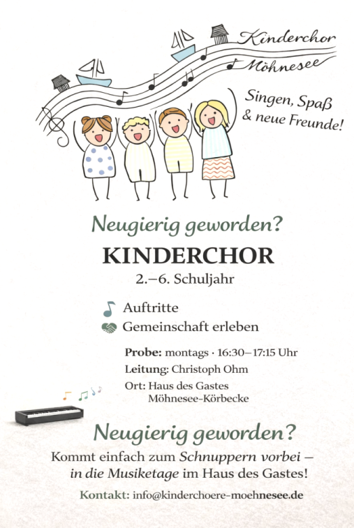 Mitgliederwerbung Kinderchor 2026